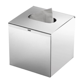 Modern Square Polished Chrome Tissue Box Cover Gedy 2302-13